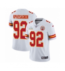 Women's Kansas City Chiefs #92 Tanoh Kpassagnon White Super Bowl LV Jersey Women's Kansas City Chiefs #92 Tanoh Kpassagnon White Super Bowl LV Jersey