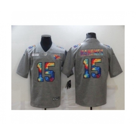 Youth Kansas City Chiefs #15 Patrick Mahomes Grey 2021 Crucial Catch Bowl LV Jersey Youth Kansas City Chiefs #15 Patrick Mahomes Grey 2021 Crucial Catch Bowl LV Jersey