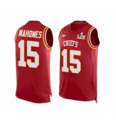 Youth Kansas City Chiefs #15 Patrick Mahomes Red Limited Super Bowl LV Jersey