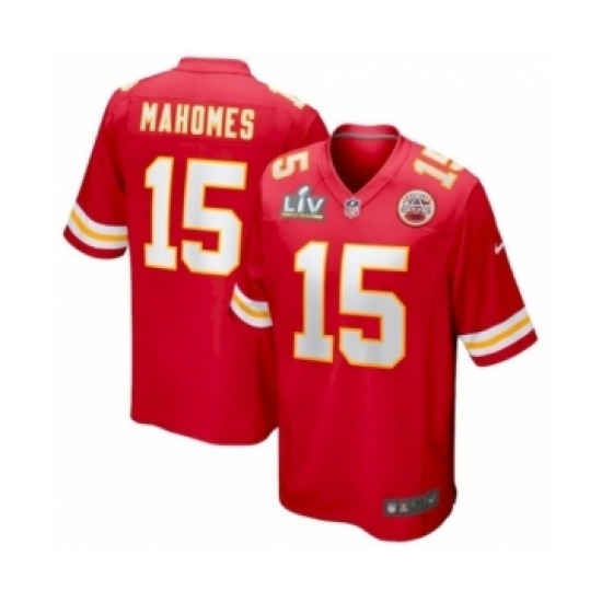 Youth Kansas City Chiefs #15 Patrick Mahomes Red Super Bowl LV game Jersey Youth Kansas City Chiefs #15 Patrick Mahomes Red Super Bowl LV game Jersey