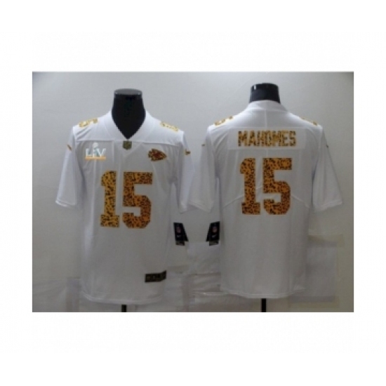 Youth Kansas City Chiefs #15 Patrick Mahomes White Leopard Super Bowl LV Jersey Youth Kansas City Chiefs #15 Patrick Mahomes White Leopard Super Bowl LV Jersey