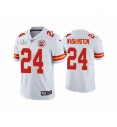 Youth Kansas City Chiefs #24 DeAndre Washington White Super Bowl LV Jersey