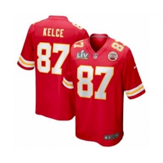 Youth Kansas City Chiefs #87 Travis Kelce Red Super Bowl LV Game Jersey Youth Kansas City Chiefs #87 Travis Kelce Red Super Bowl LV Game Jersey