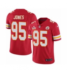 Youth Kansas City Chiefs #95 Chris Jones Red 2021 Super Bowl LV Jersey
