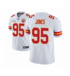Youth Kansas City Chiefs #95 Chris Jones White 2021 Super Bowl LV Jerse