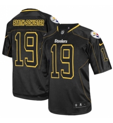 Men's Nike Pittsburgh Steelers #19 JuJu Smith-Schuster Elite Lights Out Black NFL Jersey