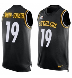 Men's Nike Pittsburgh Steelers #19 JuJu Smith-Schuster Limited Black Player Name & Number Tank Top NFL Jersey