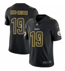 Men's Nike Pittsburgh Steelers #19 JuJu Smith-Schuster Limited Black Rush Impact NFL Jersey