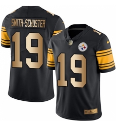 Men's Nike Pittsburgh Steelers #19 JuJu Smith-Schuster Limited Black/Gold Rush Vapor Untouchable NFL Jersey