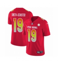 Men's Nike Pittsburgh Steelers #19 JuJu Smith-Schuster Limited Red AFC 2019 Pro Bowl NFL Jersey