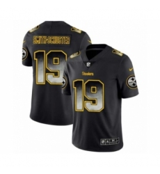 Men's Pittsburgh Steelers #19 JuJu Smith-Schuster Black Smoke Fashion Limited Jersey