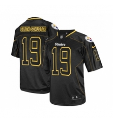 Men's Pittsburgh Steelers #19 JuJu Smith-Schuster Elite Lights Out Black Football Jersey