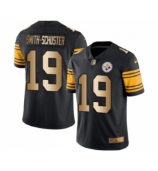 Men's Pittsburgh Steelers #19 JuJu Smith-Schuster Limited Black Gold Rush Vapor Untouchable Football Jersey