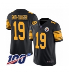 Men's Pittsburgh Steelers #19 JuJu Smith-Schuster Limited Black Rush Vapor Untouchable 100th Season Football Jersey