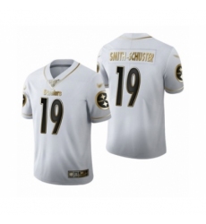 Men's Pittsburgh Steelers #19 JuJu Smith-Schuster Limited White Golden Edition Football Jersey