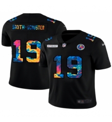 Men's Pittsburgh Steelers #19 JuJu Smith-Schuster  Rainbow Version Nike Limited Jersey