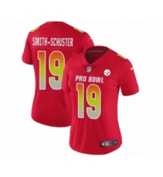 Women's Nike Pittsburgh Steelers #19 JuJu Smith-Schuster Limited Red AFC 2019 Pro Bowl NFL Jersey