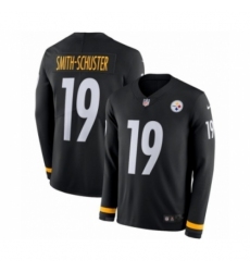 Youth Nike Pittsburgh Steelers #19 JuJu Smith-Schuster Limited Black Therma Long Sleeve NFL Jersey