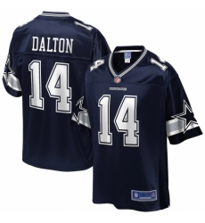 Men's Dallas Cowboys #14 Andy Dalton NFL Pro Line Navy Team Player Jersey
