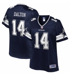 Women's Dallas Cowboys #14 Andy Dalton NFL Pro Line Navy Team Player Jersey.webp