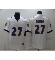Men's Baltimore Ravens #27 J.K. Dobbins Nike White Limited Jersey