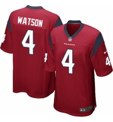 Men's Nike Houston Texans #4 Deshaun Watson Game Red Alternate NFL Jersey