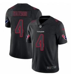 Men's Nike Houston Texans #4 Deshaun Watson Limited Black Rush Impact NFL Jersey