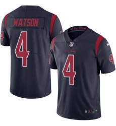 Men's Nike Houston Texans #4 Deshaun Watson Limited Navy Blue Rush Vapor Untouchable NFL Jersey