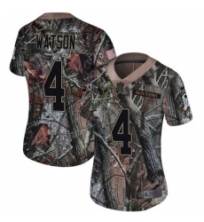 Women's Nike Houston Texans #4 Deshaun Watson Limited Camo Rush Realtree NFL Jersey