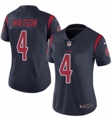 Women's Nike Houston Texans #4 Deshaun Watson Limited Navy Blue Rush Vapor Untouchable NFL Jersey