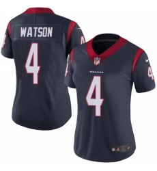 Women's Nike Houston Texans #4 Deshaun Watson Limited Navy Blue Team Color Vapor Untouchable NFL Jersey