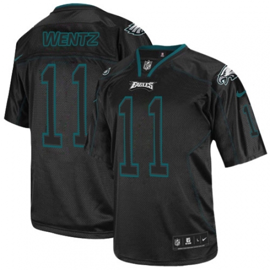 Men's Nike Philadelphia Eagles #11 Carson Wentz Elite Lights Out Black NFL Jersey Men's Nike Philadelphia Eagles #11 Carson Wentz Elite Lights Out Black NFL Jersey