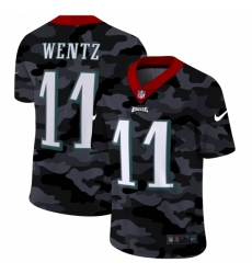 Men's Philadelphia Eagles #11 Carson Wentz Camo 2020 Nike Limited Jersey