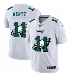 Men's Philadelphia Eagles #11 Carson Wentz White Nike White Shadow Edition Limited Jersey