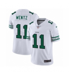 Men's Philadelphia Eagles #11 Carson Wentz White Team Logo Cool Edition Jersey