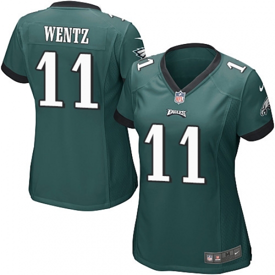 Women's Nike Philadelphia Eagles #11 Carson Wentz Game Midnight Green Team Color NFL Jersey Women's Nike Philadelphia Eagles #11 Carson Wentz Game Midnight Green Team Color NFL Jersey
