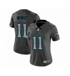 Women's Philadelphia Eagles #11 Carson Wentz Limited Gray Static Fashion Football Jersey