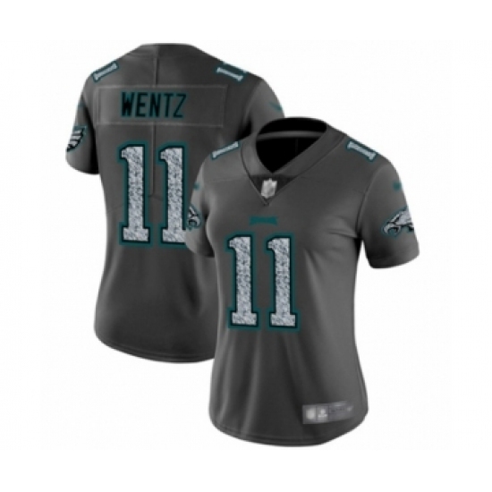 Women's Philadelphia Eagles #11 Carson Wentz Limited Gray Static Fashion Football Jersey Women's Philadelphia Eagles #11 Carson Wentz Limited Gray Static Fashion Football Jersey