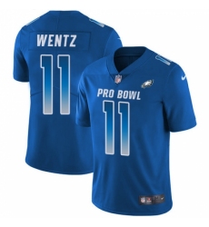 Youth Nike Philadelphia Eagles #11 Carson Wentz Limited Royal Blue 2018 Pro Bowl NFL Jersey