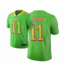 Youth Philadelphia Eagles #11 Carson Wentz Limited Green City Edition Football Jersey