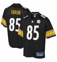 Youth Pittsburgh Steelers #85 Eric Ebron NFL Pro Line Black Player Jersey