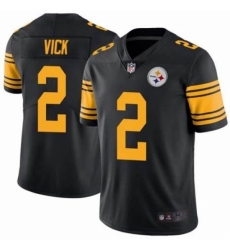 Men's Pittsburgh Steelers #2 Michael Vick Black Nike Limited Jersey