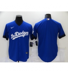 Men's Los Angeles Dodgers Blank Blue Game City Player Jersey
