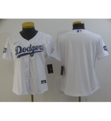 Women's Nike Los Angeles Dodgers Blank White Game Champions Authentic Jersey