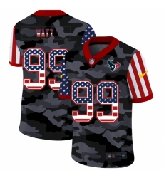 Men's Houston Texans #99 J.J. Watt Camo Flag Nike Limited Jersey