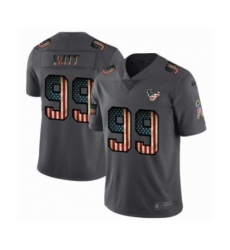 Men's Houston Texans #99 J.J. Watt Limited Black USA Flag 2019 Salute To Service Football Jersey