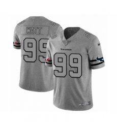 Men's Houston Texans #99 J.J. Watt Limited Gray Team Logo Gridiron Football Jersey