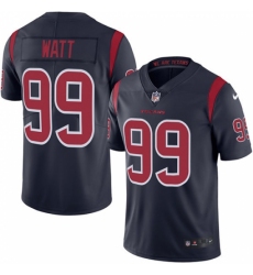 Men's Nike Houston Texans #99 J.J. Watt Elite Navy Blue Rush Vapor Untouchable NFL Jersey