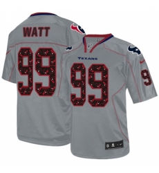 Men's Nike Houston Texans #99 J.J. Watt Elite New Lights Out Grey NFL Jersey