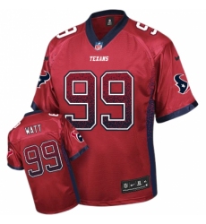 Men's Nike Houston Texans #99 J.J. Watt Elite Red Drift Fashion NFL Jersey